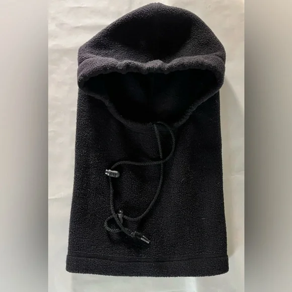 Extremities Black Fleece Hood neck warmer gaitor cinch Scarf Adjustable Unisex - Picture 2 of 6